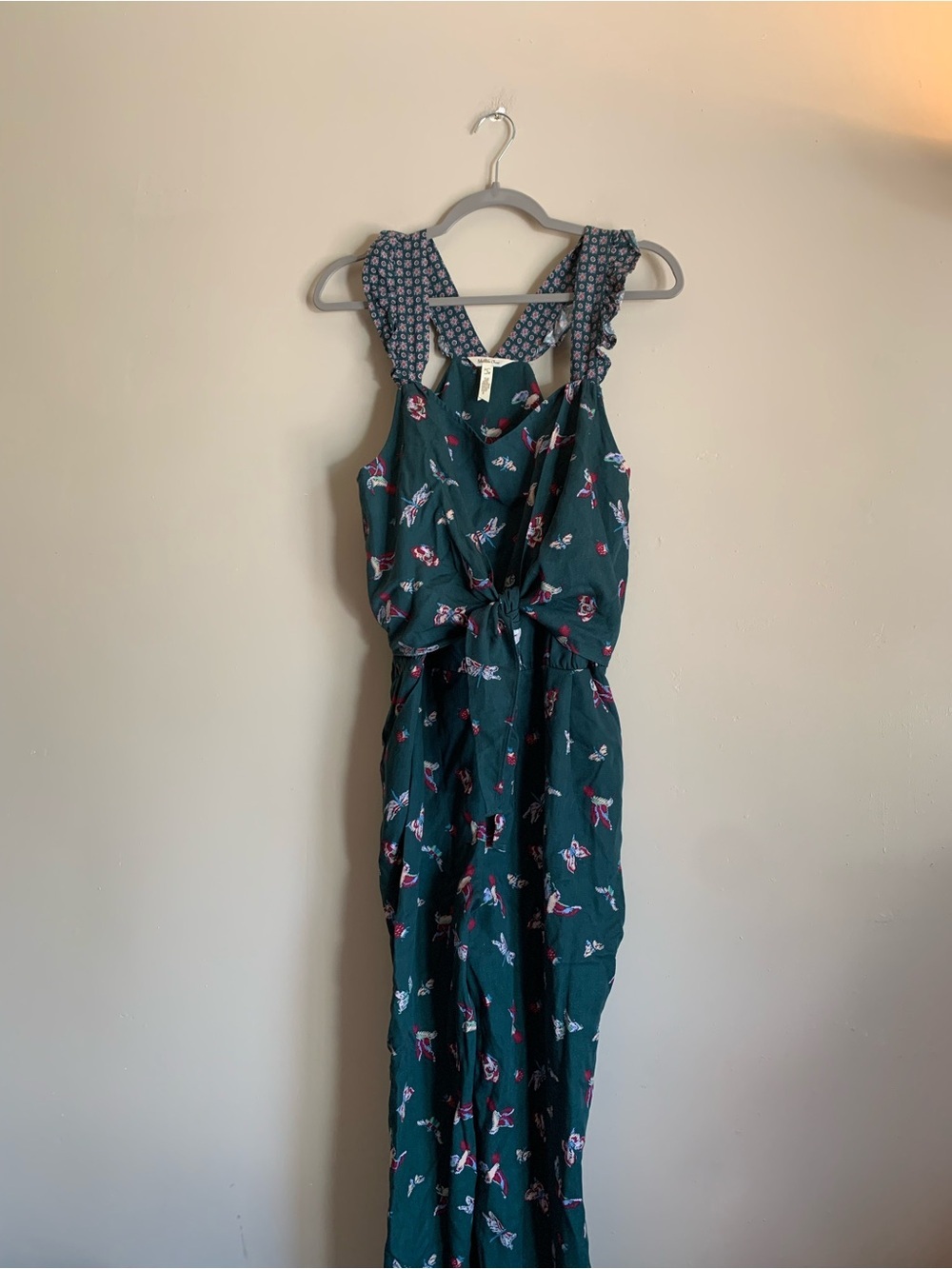 Matilda Jane Green Floral Jumpsuit Women Size Small Casual Comfy Formal